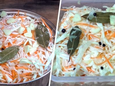 Маринованная капуста с чесноком