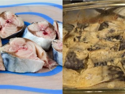 Маринованная скумбрия в духовке