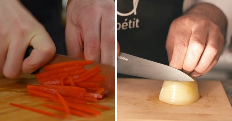 нарезка овощей