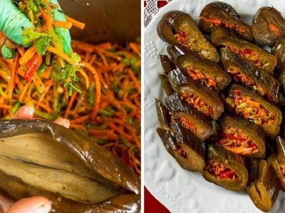 Маринованные баклажаны с морковью