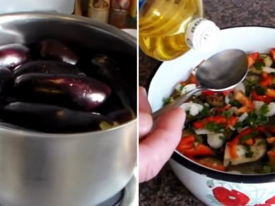 Маринованные баклажаны с перцем быстрого приготовления
