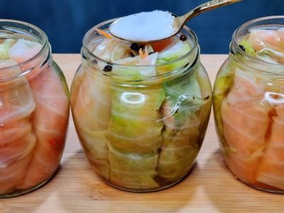 Маринованные голубцы с морковью