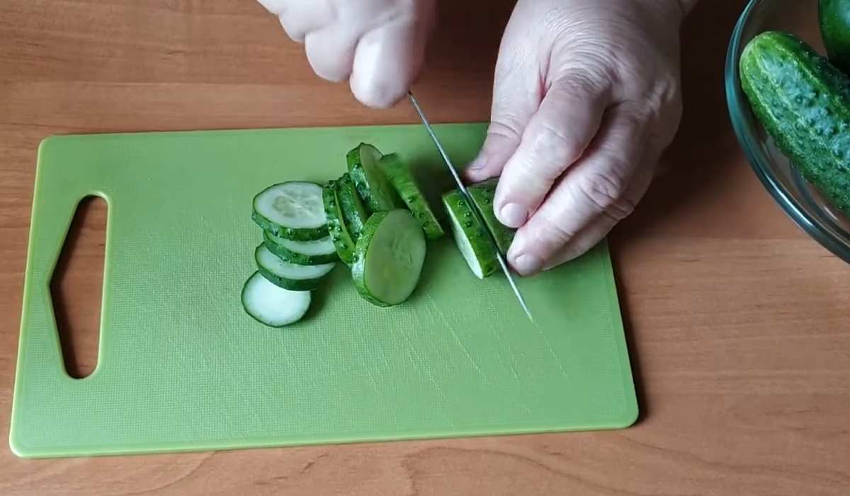 нарезка огурцов