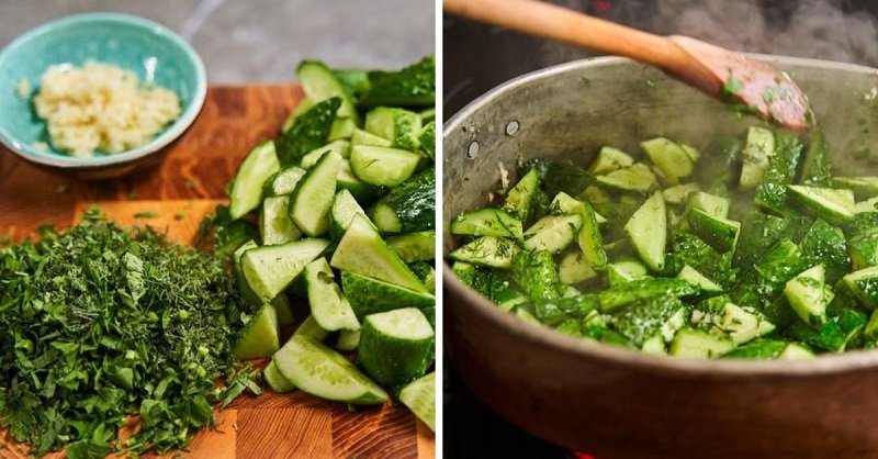 варка огурцов