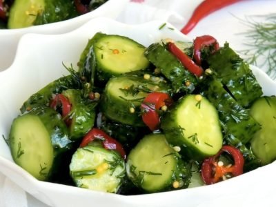 Маринованные огурцы с мёдом и горчицей