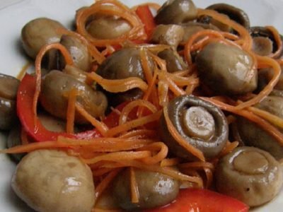Маринованные шампиньоны по-корейски
