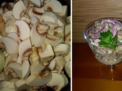 Маринованные шампиньоны с луком