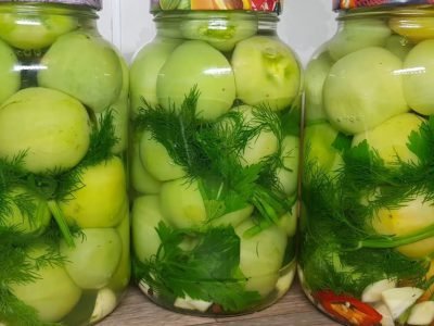 Маринованные зеленые помидоры на зиму