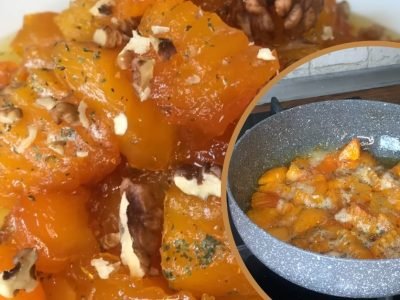 Мармеладная тыква с грецкими орехами