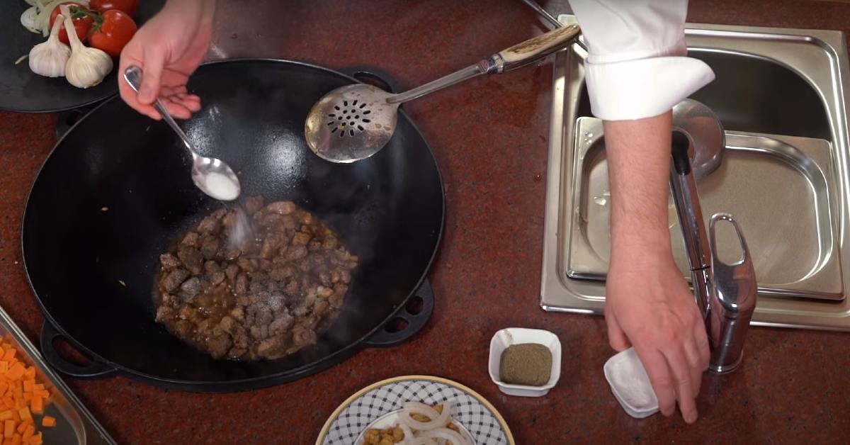 жареное мясо