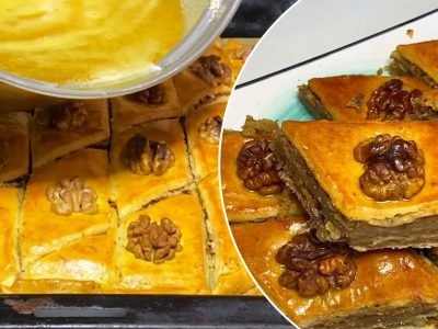 Медовая пахлава с грецкими орехами