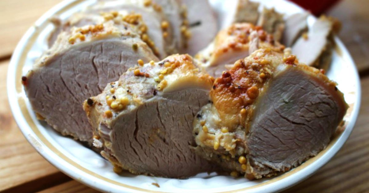 свиная вырезка с медом и горчицей