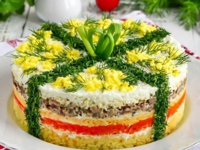 «Мимоза» с плавленым сыром