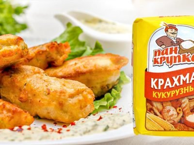 Сочный минтай в крахмале на сковороде