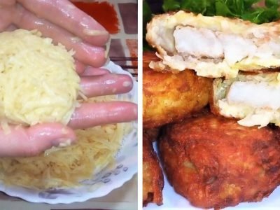 Минтай в панировке из картофеля