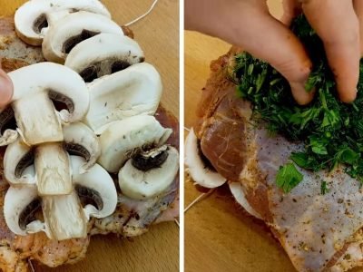 Многослойная свиная грудинка, запеченная в духовке