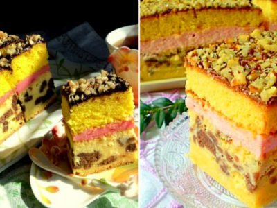 Многослойный пирог с творогом