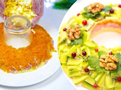 Многослойный салат с киви