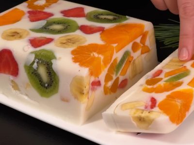 Молочный десерт с фруктами: рецепт без духовки