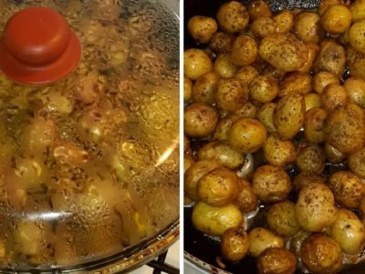 Молодой картофель на сковороде