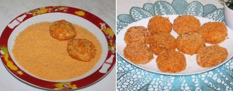 Котлеты из моркови и риса
