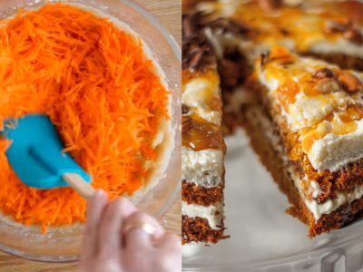 Морковный пирог с ванильным кремом