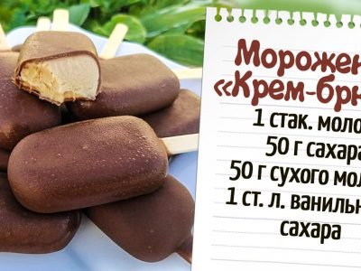 Мороженое крем-брюле в шоколаде