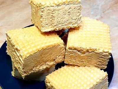 Домашнее мороженое «Крем-брюле» в брикетах