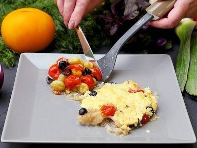 Морской окунь в вине