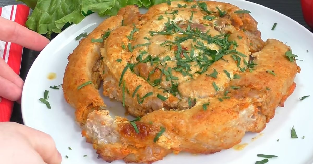 Мясная улитка с сырной начинкой - Со Вкусом