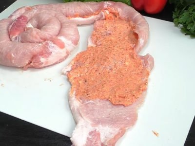 Мясная улитка с сырной начинкой