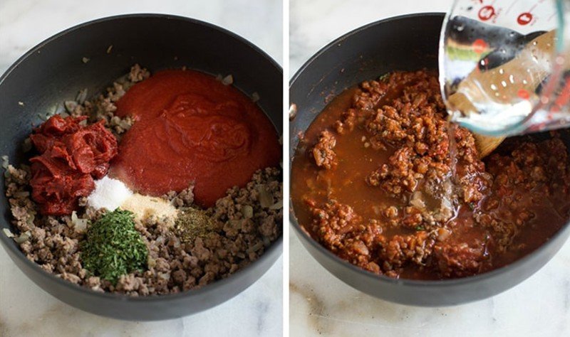фарш с томатным соусом
