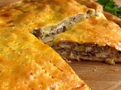 Мясной пирог с картофелем
