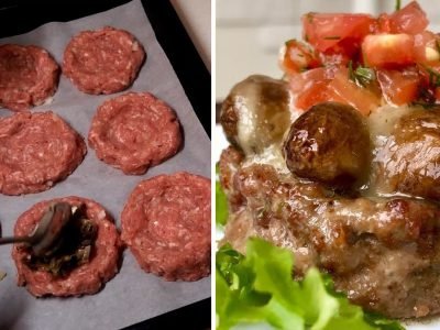 Мясные гнезда с грибами