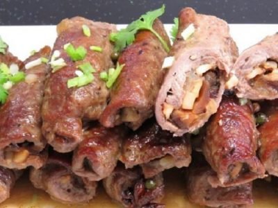 Мясные рулеты с начинкой