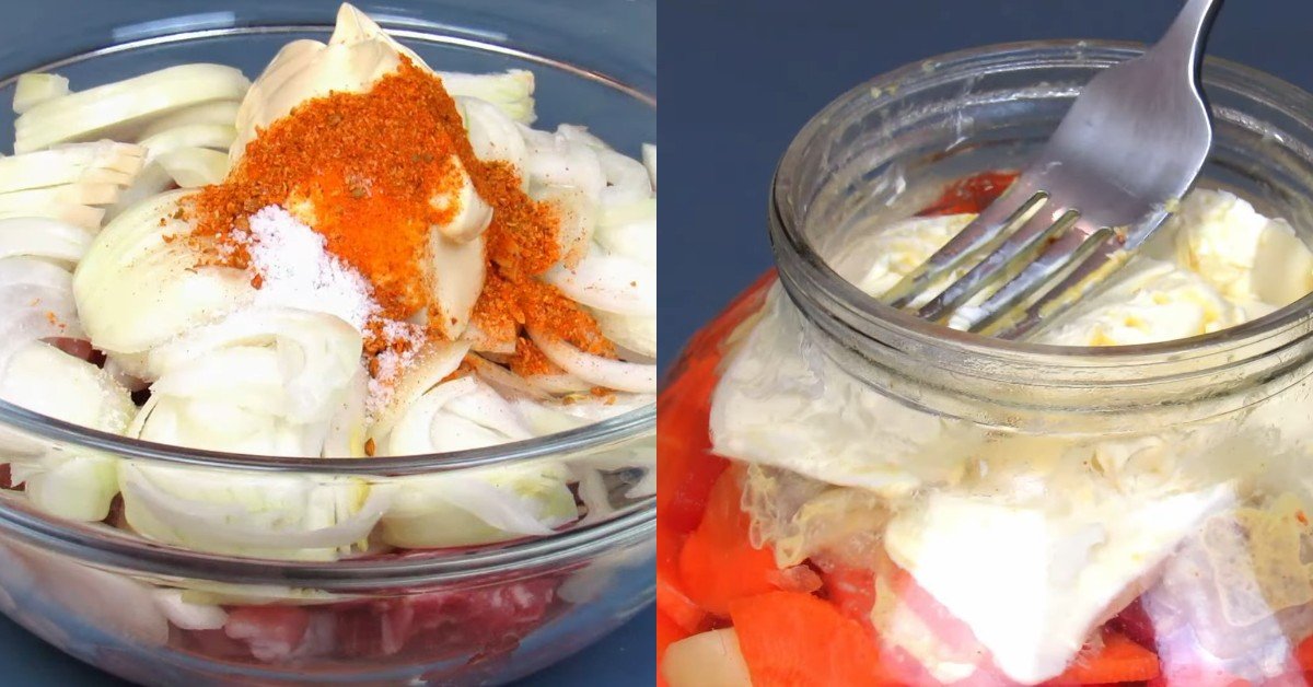 мясо с картошкой в стеклянной банке