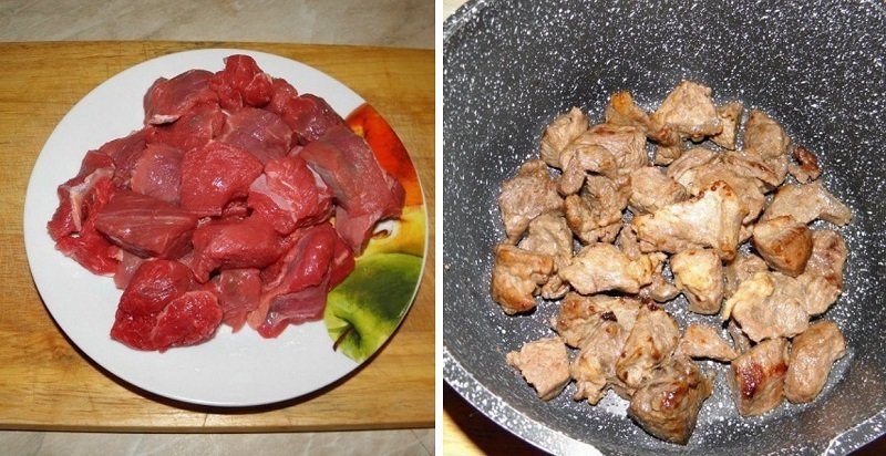 мясо с подливой