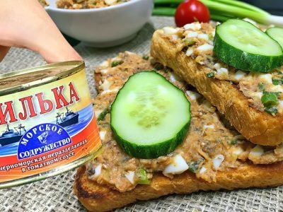 Намазка из кильки в томате