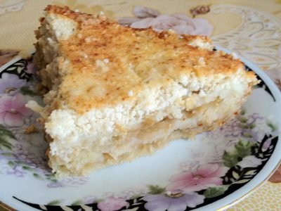 Насыпной пирог с творогом