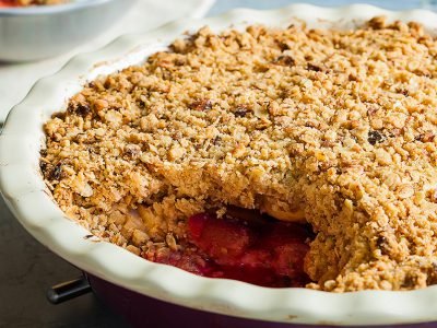 Насыпной пирог со сливами