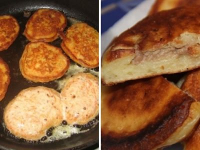 Несладкие оладьи с начинкой