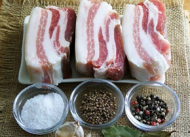 нарезка сала для варки