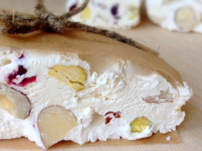 Нуга с орехами и курагой