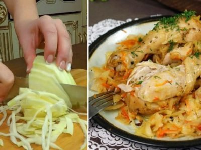 Окорочка с капустой