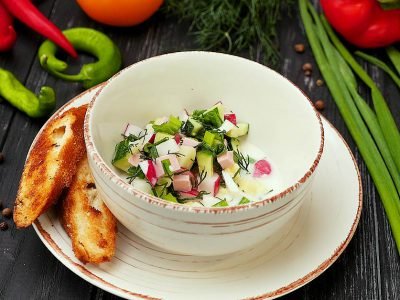 Окрошка на сметане