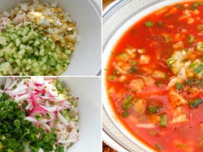 Окрошка на томатном соке