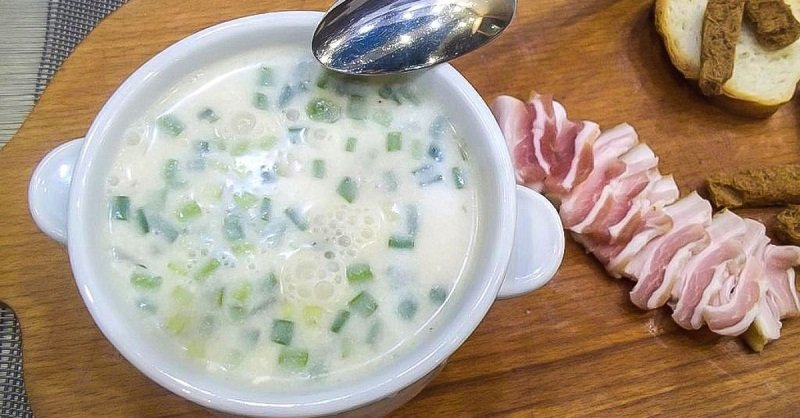 подача окрошки