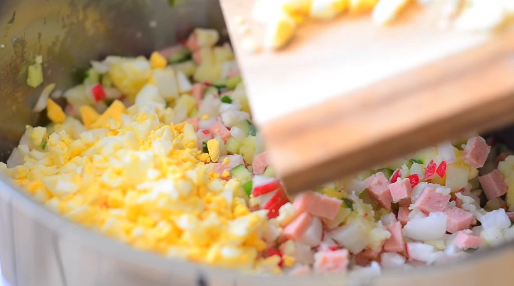 окрошка с колбасой