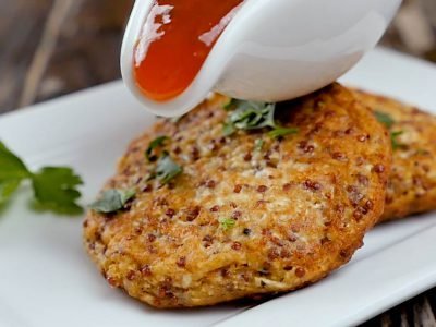 Оладьи из цветной капусты с сыром фета