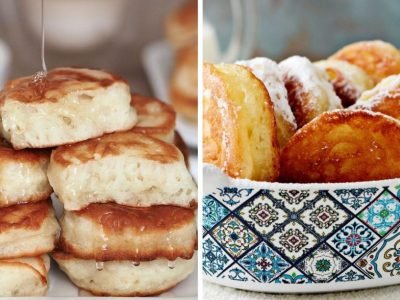 Быстрые оладьи из манки и сметаны